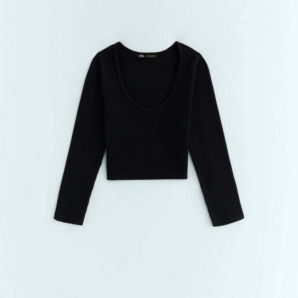 Zara Ribbed LIMITLESS CONTOUR COLLECTION SET: TOP 7901/312/800 & LEGGINGS XS-S